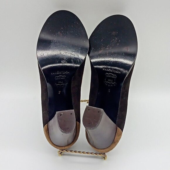 Ramon Tenza Suede Colorblock Heels - Size 7.5M & 8M - Picture 7 of 9